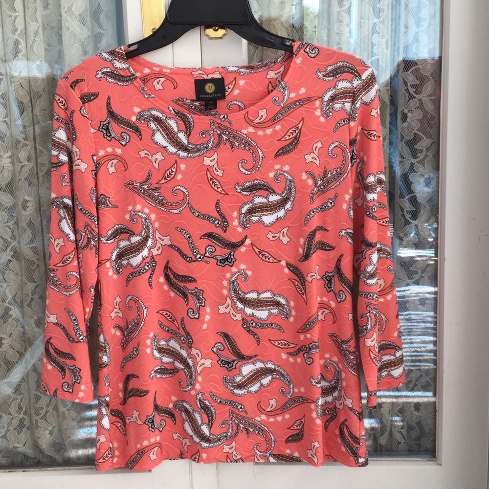 Paisley JM Collection Petite S top